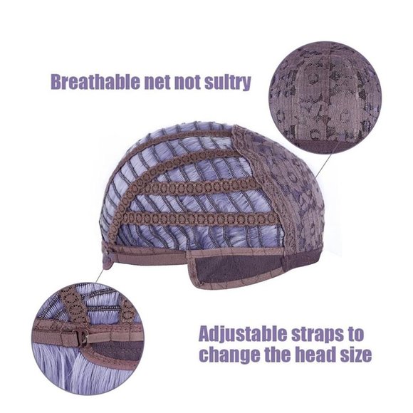 Women Long Wavy Synthetic Wig Light Purple Side Part Heat Resistant Full Wig Cos - Picture 4 of 8